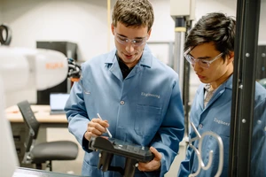 Engineering student participating in labs at College of the Ozarks.